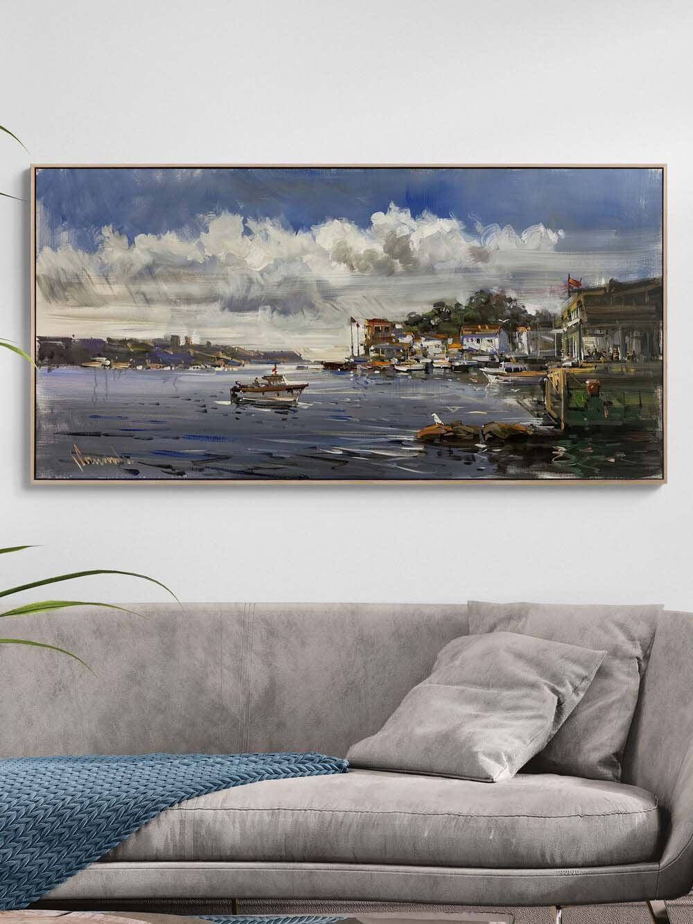 Rıhtımıdan Boğaz Yağlı Boya Tablosu