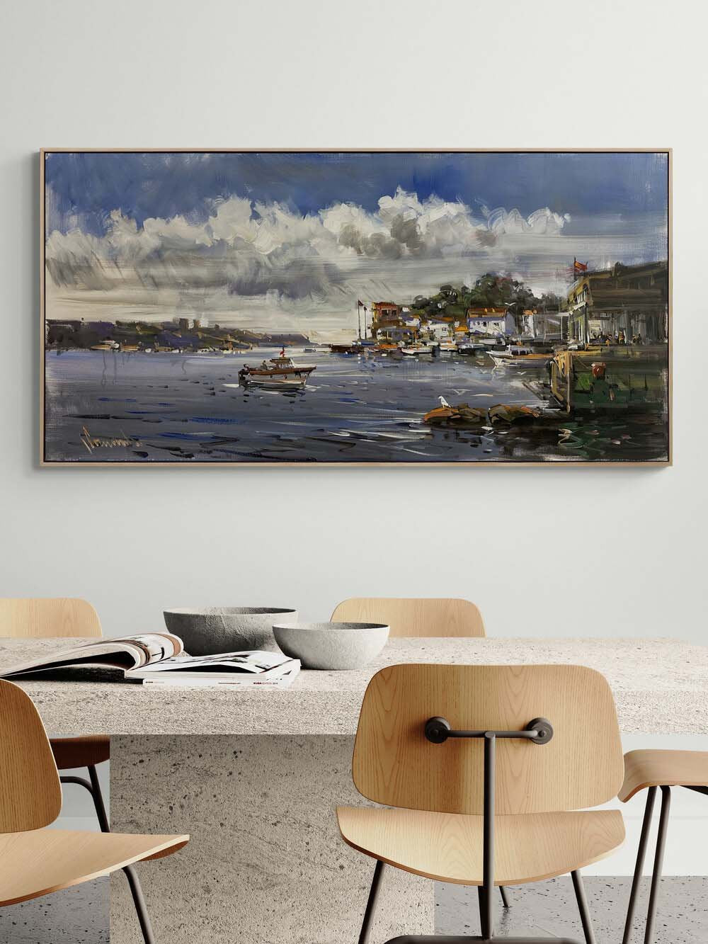 Rıhtımıdan Boğaz Yağlı Boya Tablosu