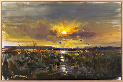 Gölge ve Işık Arasında Yağlı Boya Tablosu