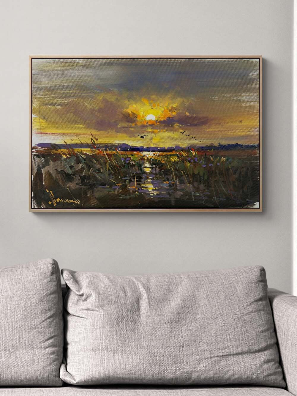 Gölge ve Işık Arasında Yağlı Boya Tablosu