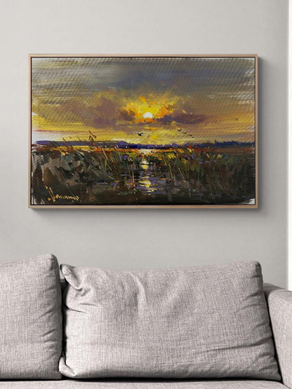 Gölge ve Işık Arasında Yağlı Boya Tablosu