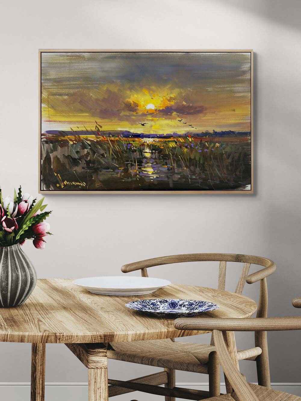 Gölge ve Işık Arasında Yağlı Boya Tablosu