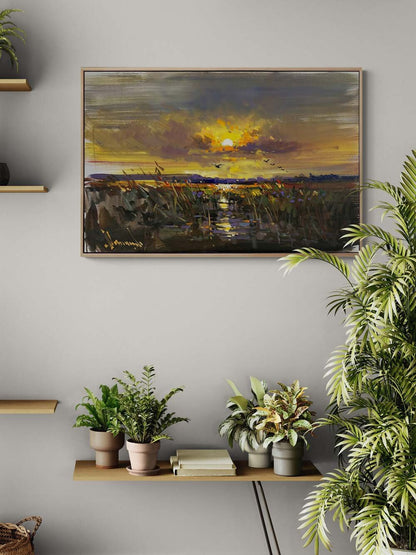 Gölge ve Işık Arasında Yağlı Boya Tablosu