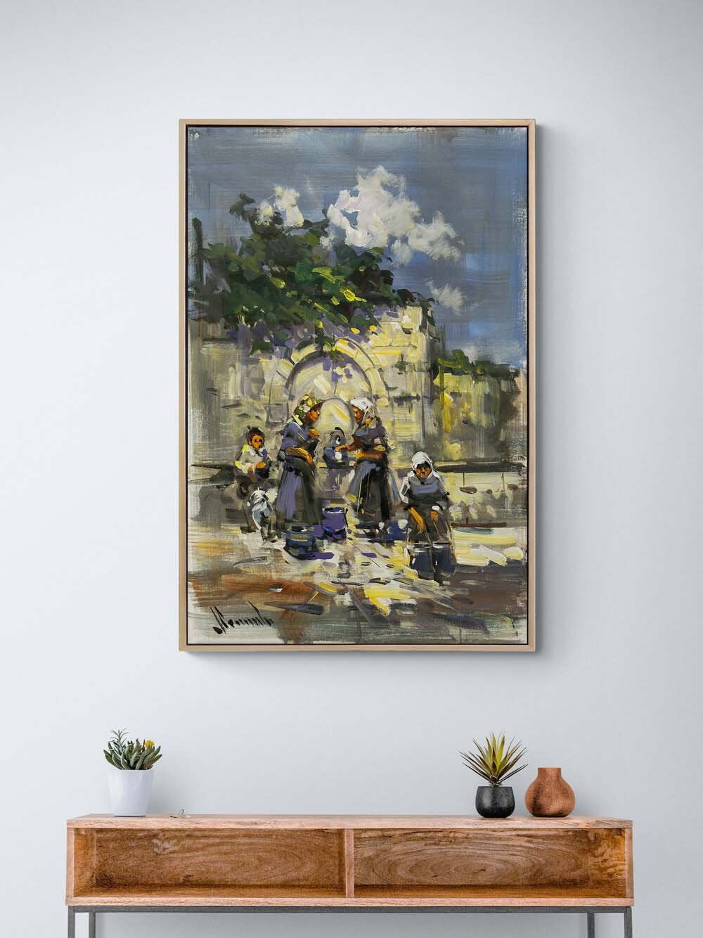 Çeşme Başında Yağlı Boya Tablosu