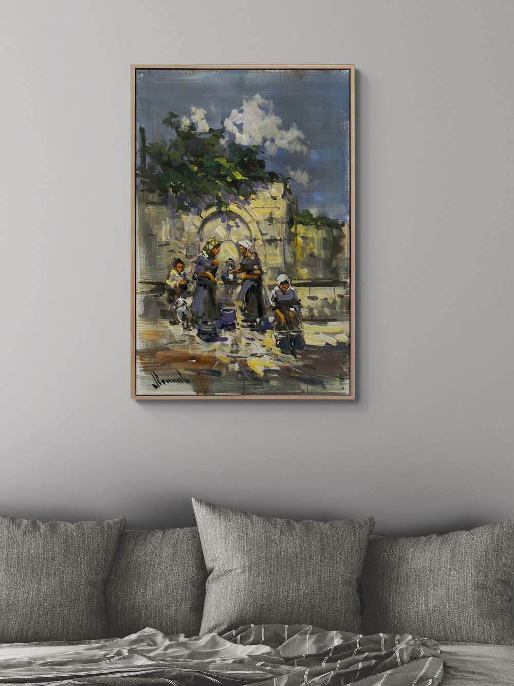 Çeşme Başında Yağlı Boya Tablosu