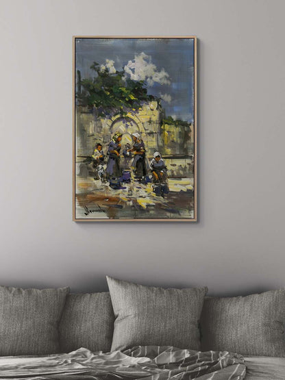 Çeşme Başında Yağlı Boya Tablosu