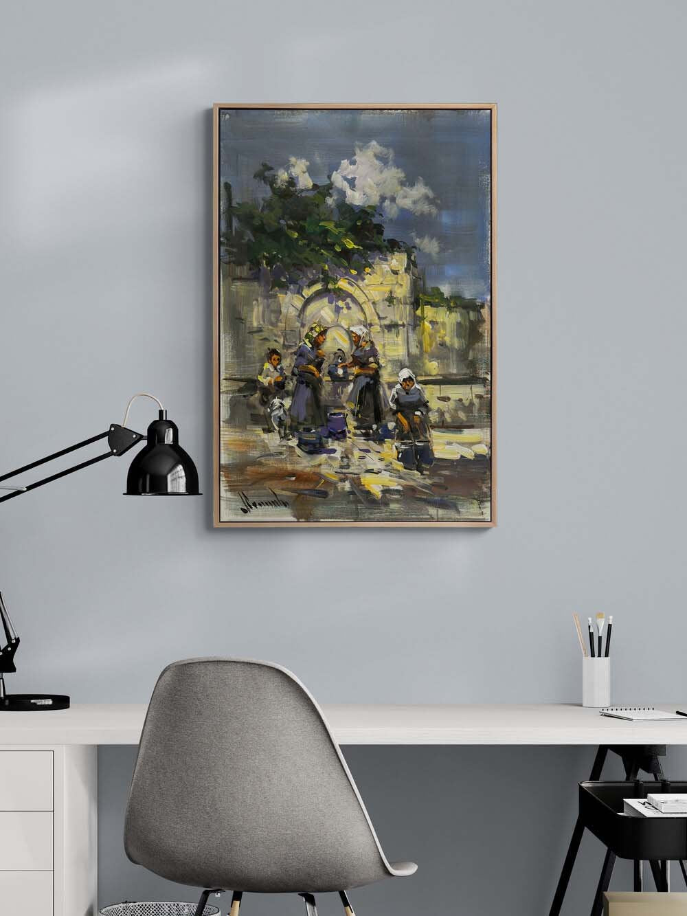 Çeşme Başında Yağlı Boya Tablosu