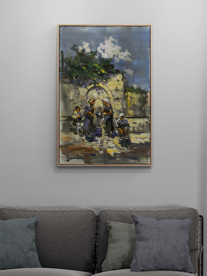 Çeşme Başında Yağlı Boya Tablosu