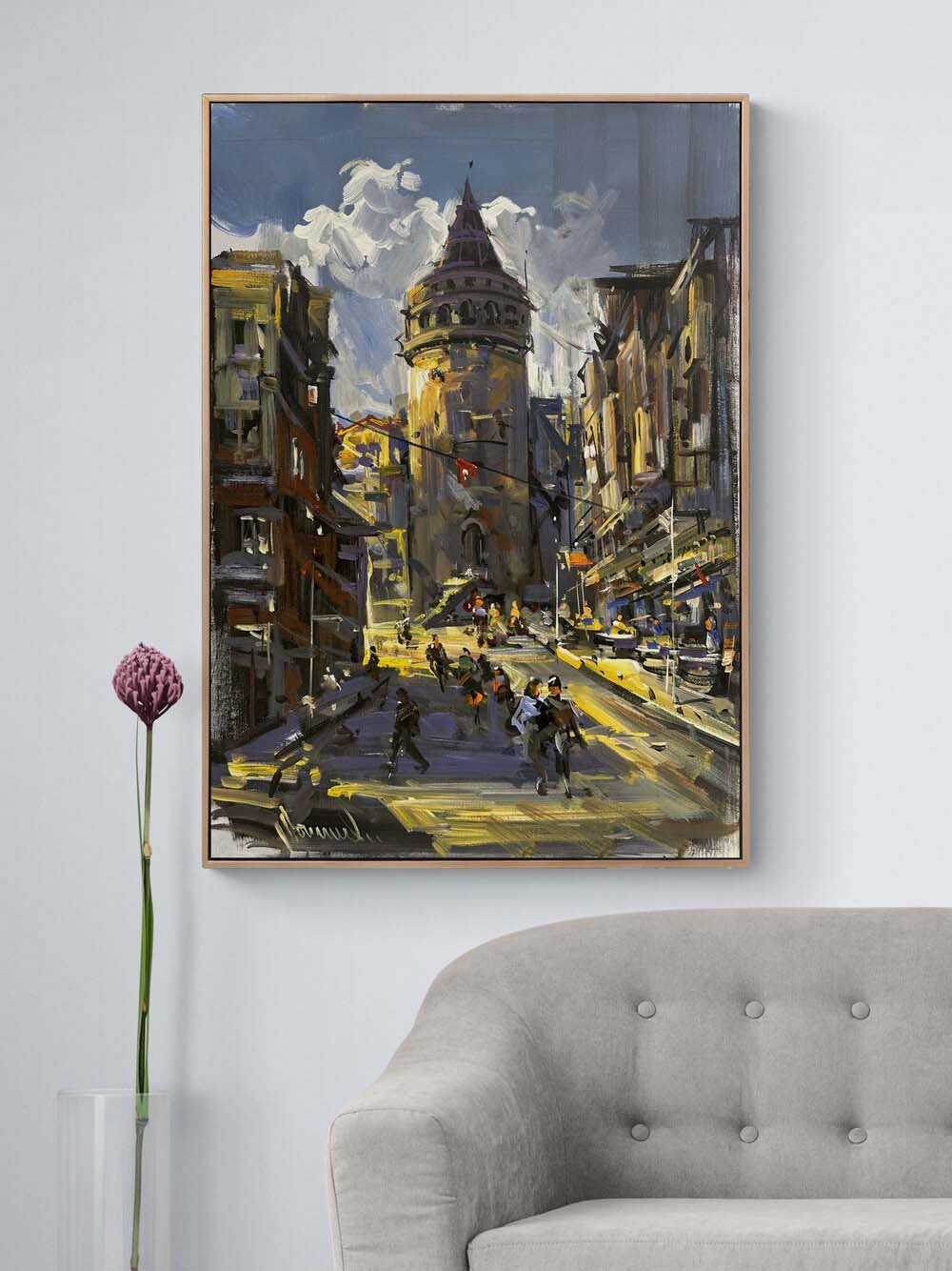 Galata'nın Kalbi Yağlı Boya Tablosu