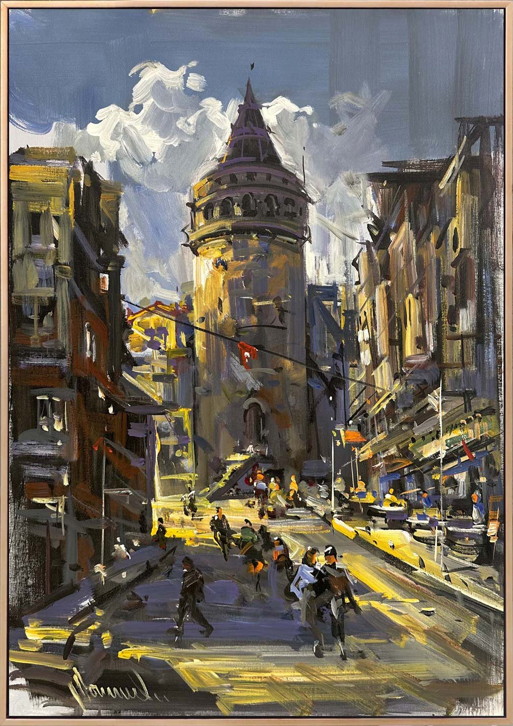 Galata'nın Kalbi Yağlı Boya Tablosu