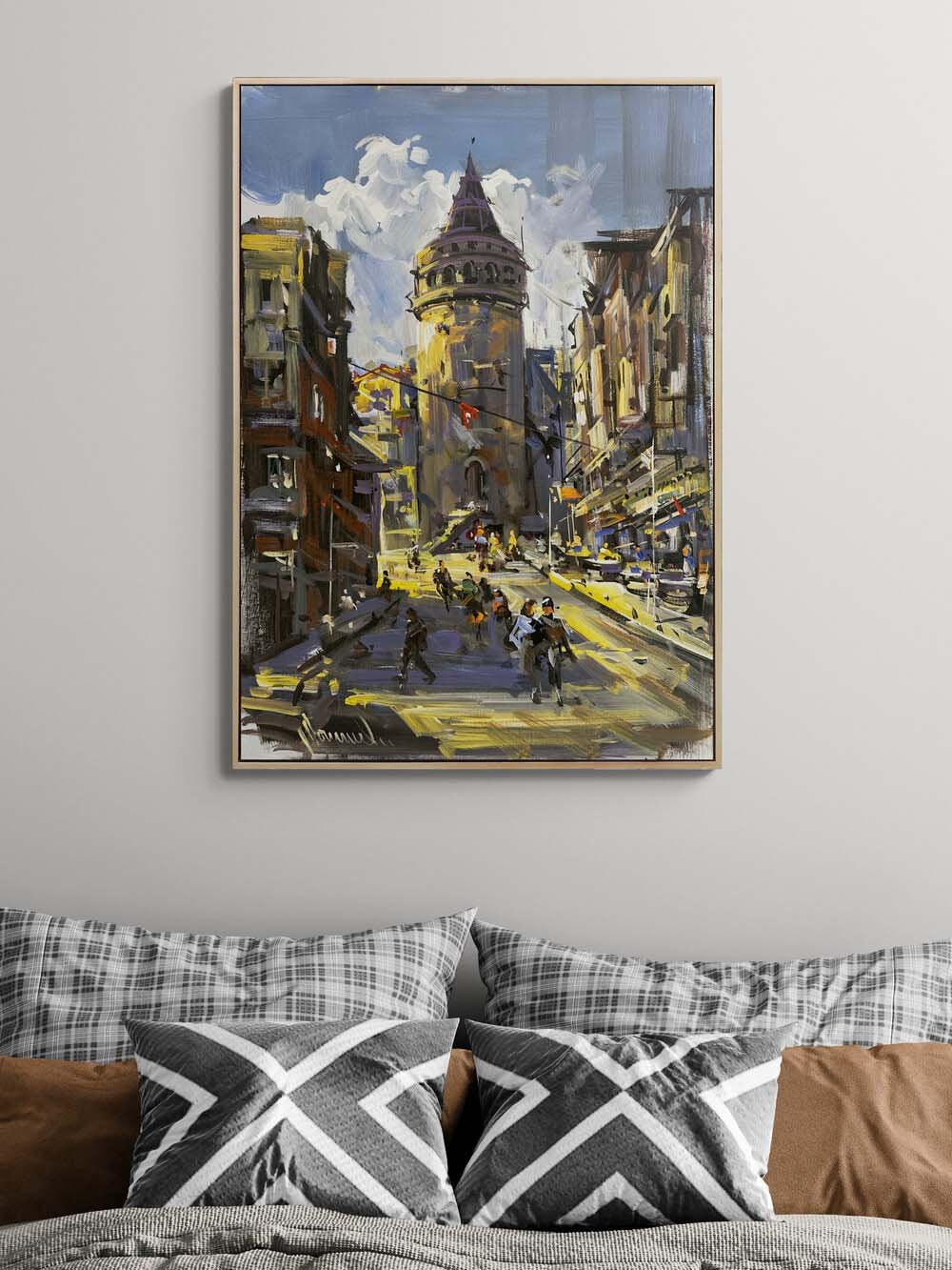 Galata'nın Kalbi Yağlı Boya Tablosu