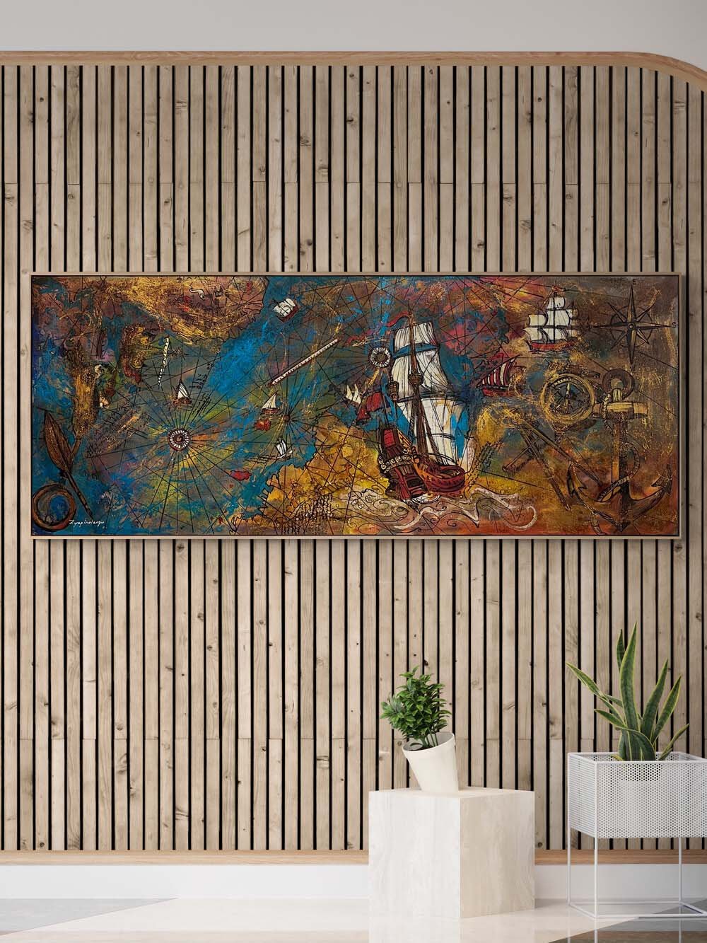 Piri Reis’in Yolculuğu Yağlı Boya Tablosu