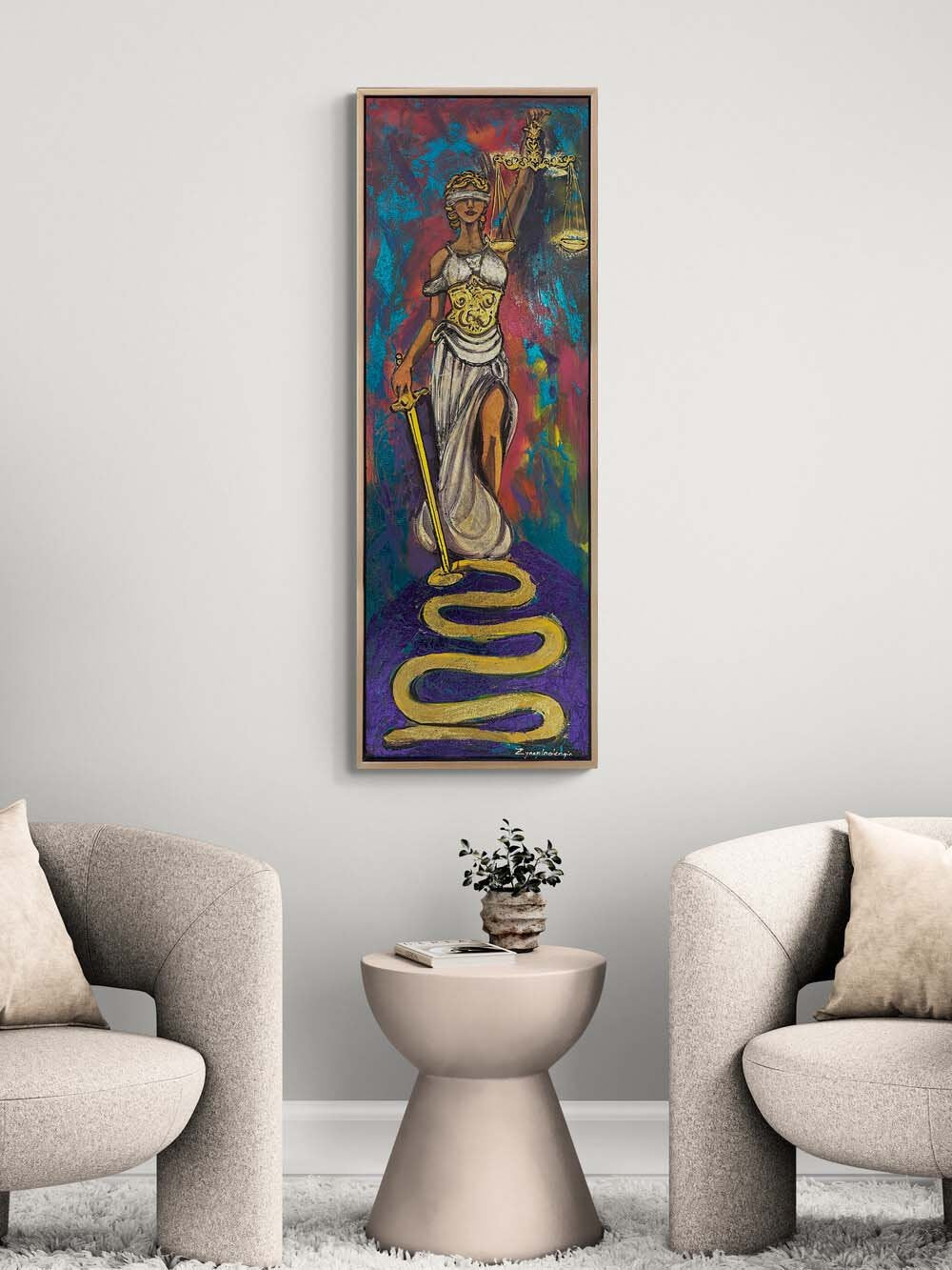 Justitia’nın Kılıcı Yağlı Boya Tablosu