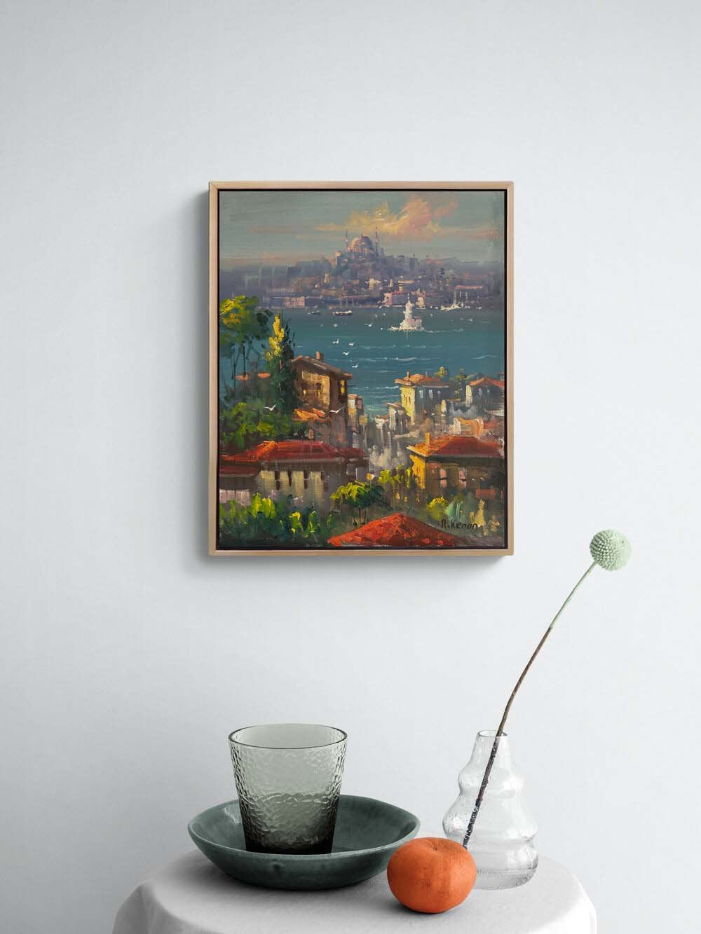 İstanbul Boğazına Seyir Yağlı Boya Tablosu