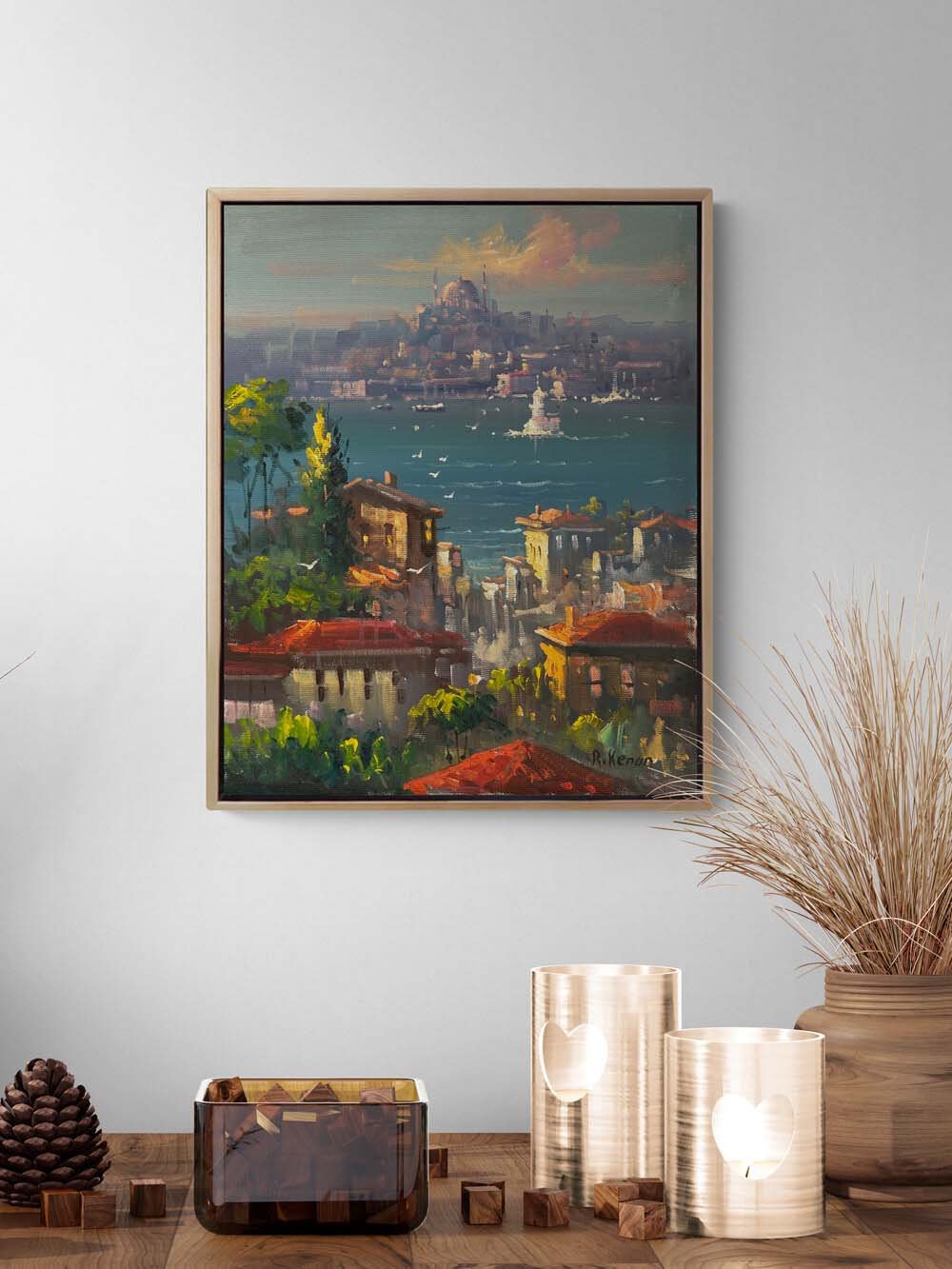 İstanbul Boğazına Seyir Yağlı Boya Tablosu