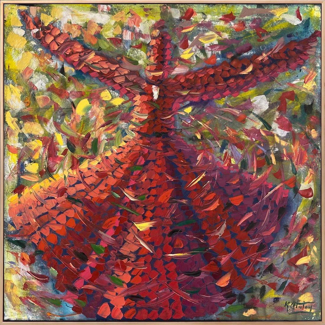 Sükûtun İçindeki Dönüş Yağlı Boya Tablosu