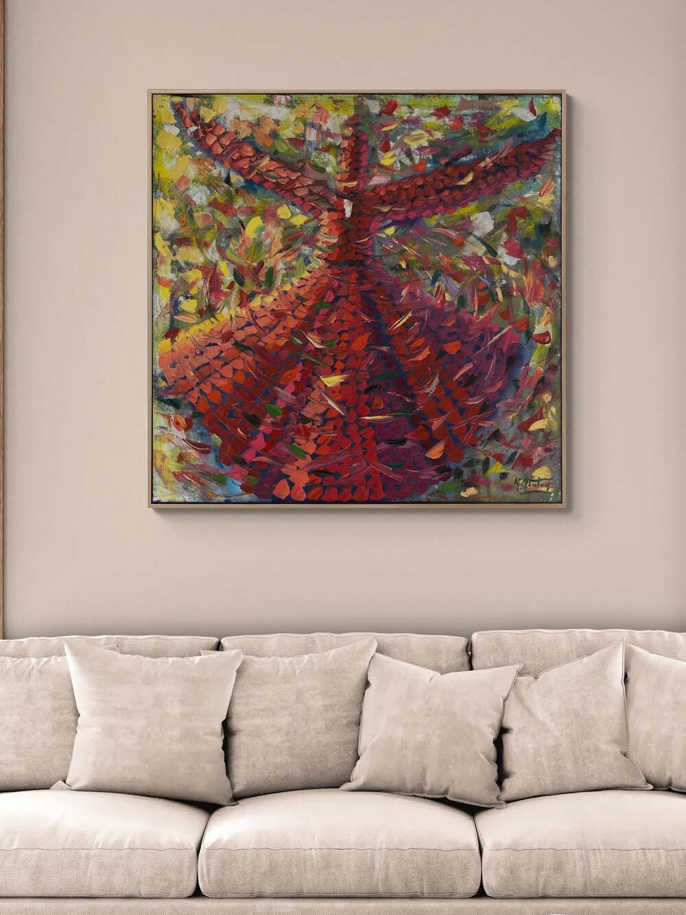 Sükûtun İçindeki Dönüş Yağlı Boya Tablosu