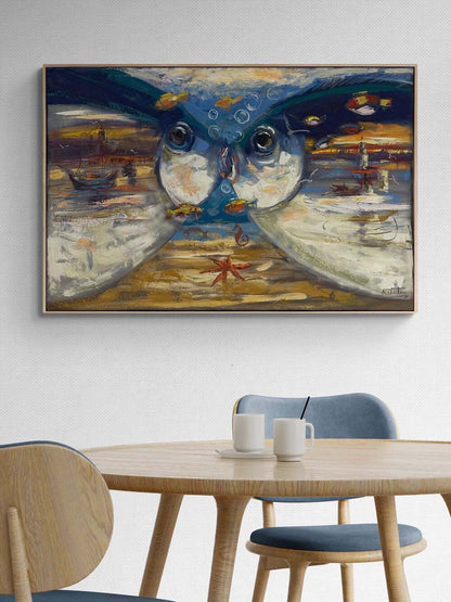 Sualtı İstanbul Rüyası Yağlı Boya Tablosu