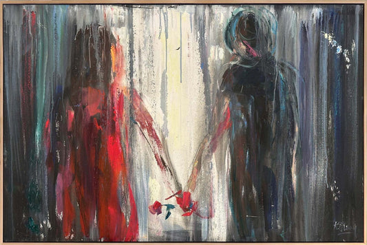 El Ele Geçen Zaman Yağlı Boya Tablosu