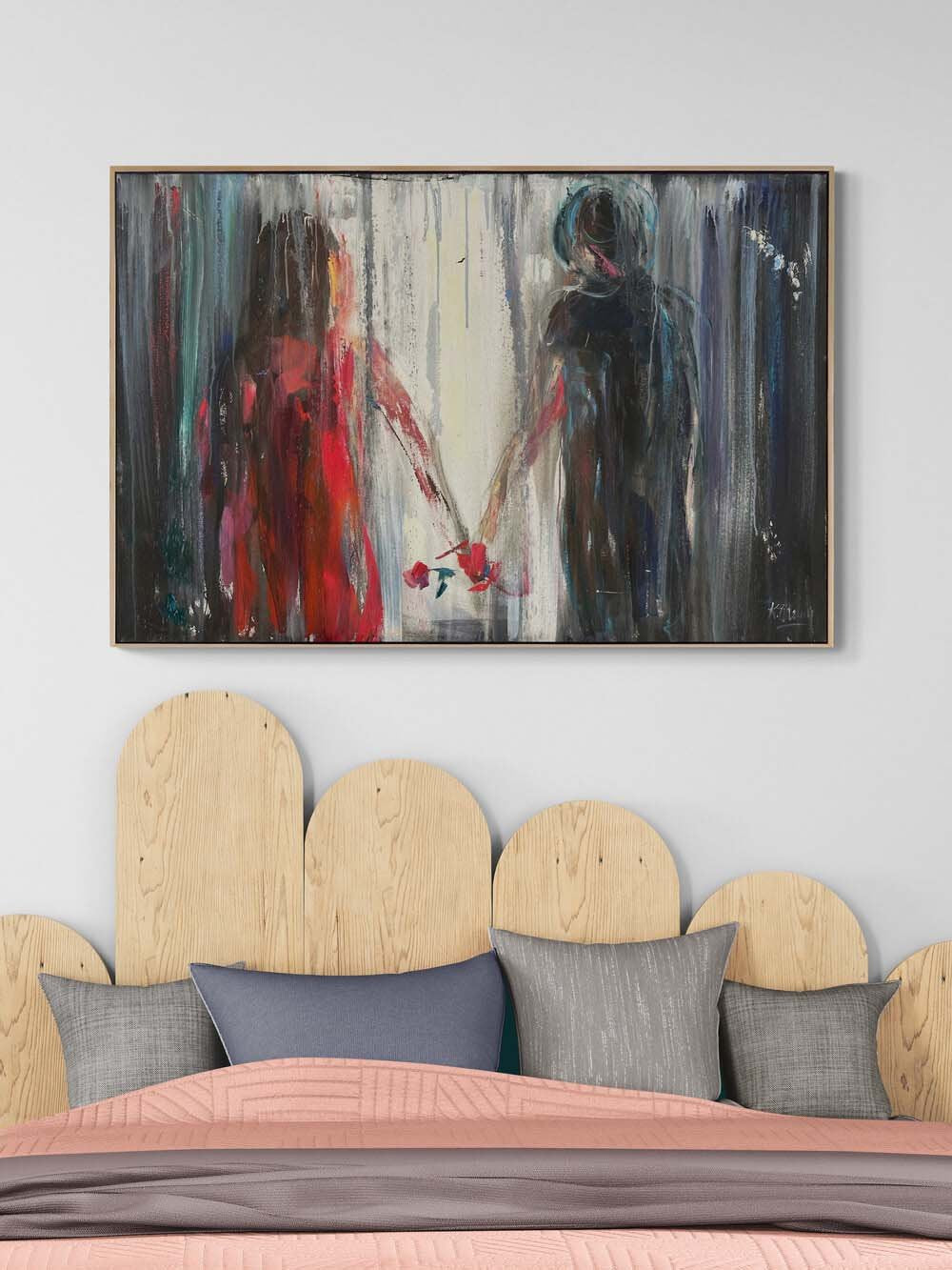 El Ele Geçen Zaman Yağlı Boya Tablosu