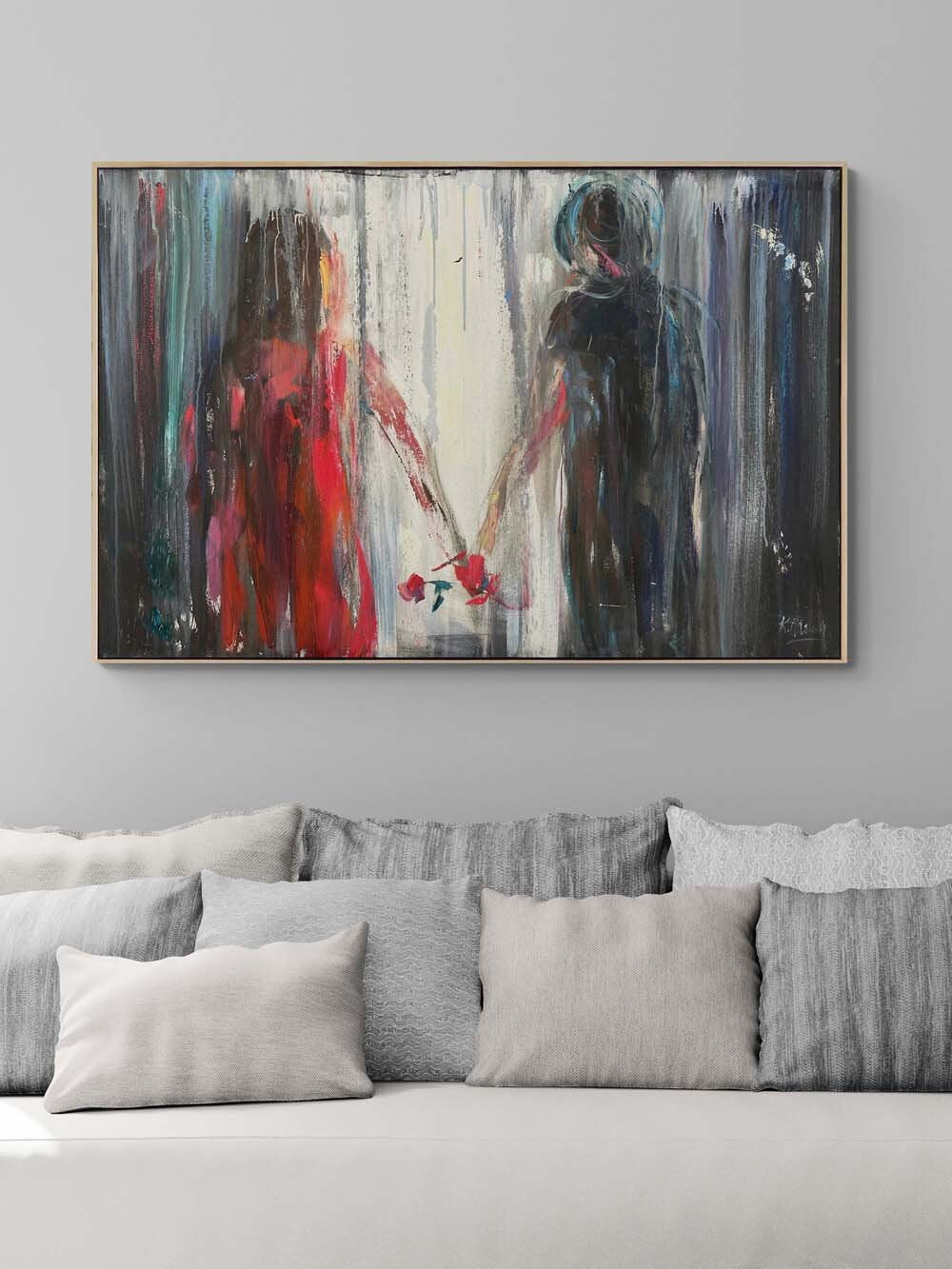 El Ele Geçen Zaman Yağlı Boya Tablosu