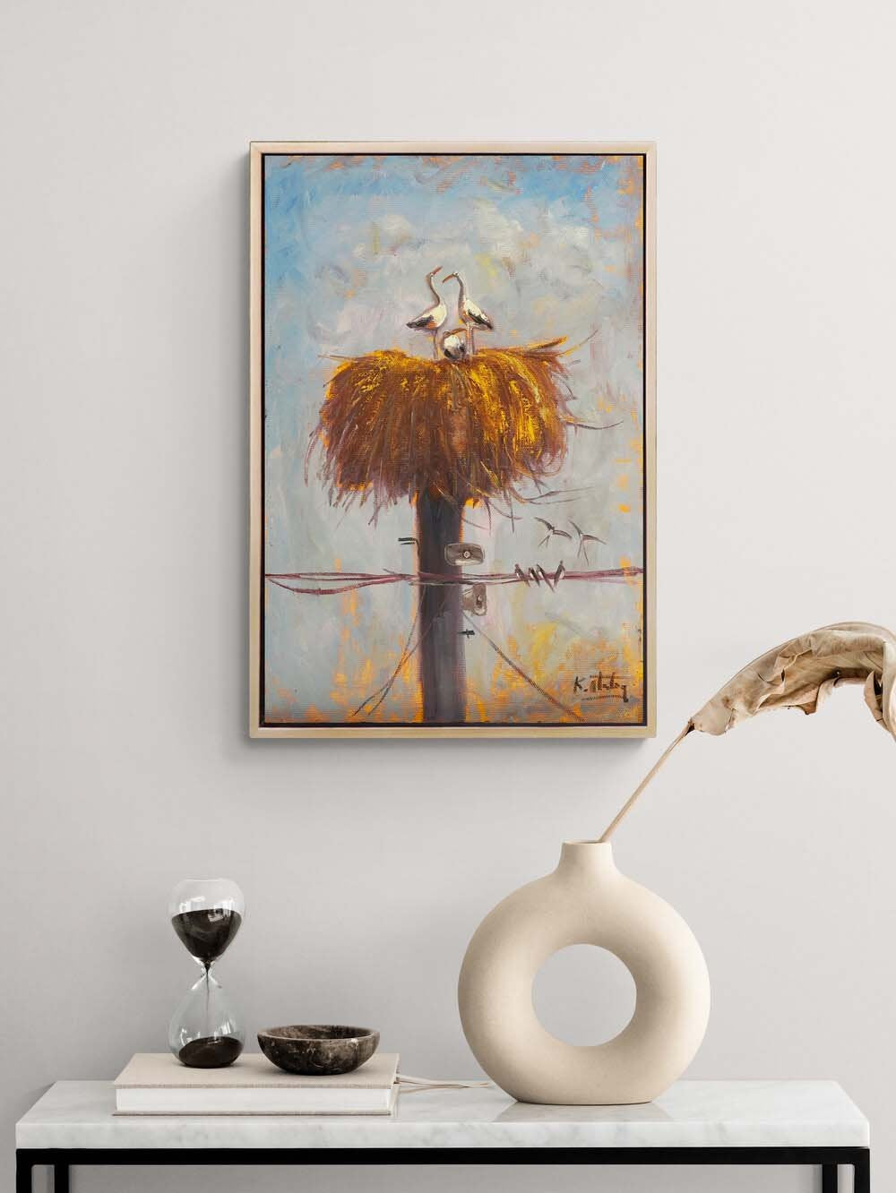 Leyleklerin Hikâyesi Yağlı Boya Tablosu