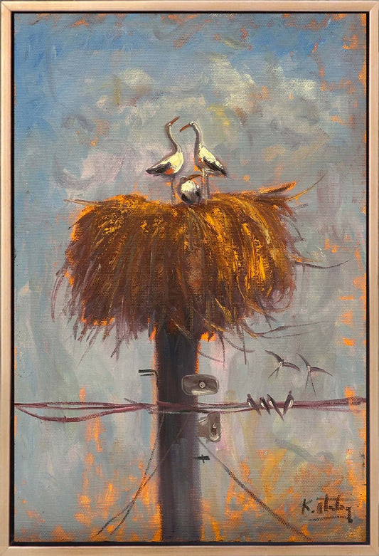 Leyleklerin Hikâyesi Yağlı Boya Tablosu