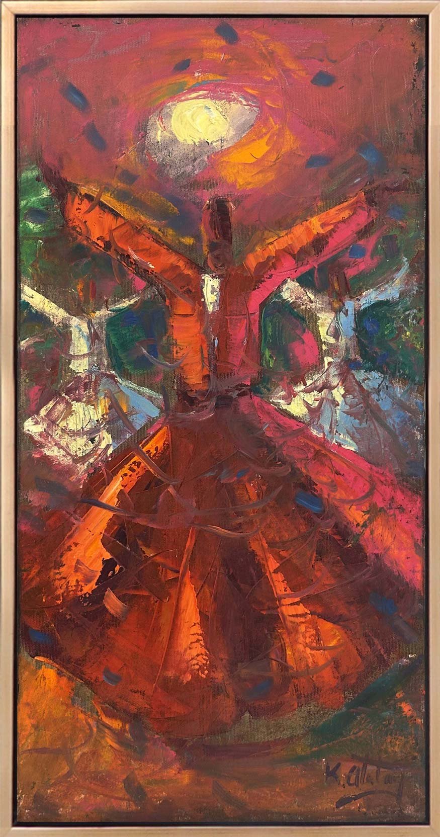 Göğe Açılan Eller Yağlı Boya Tablosu