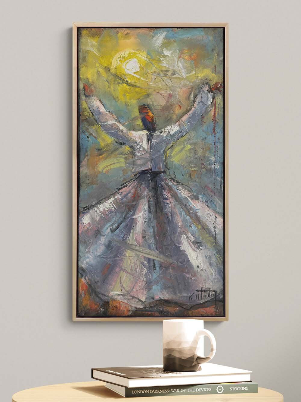 İçimdeki Semâ Yağlı Boya Tablosu