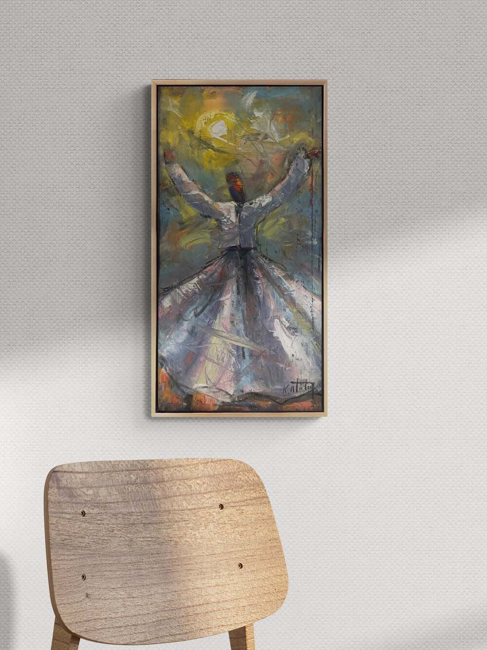 İçimdeki Semâ Yağlı Boya Tablosu