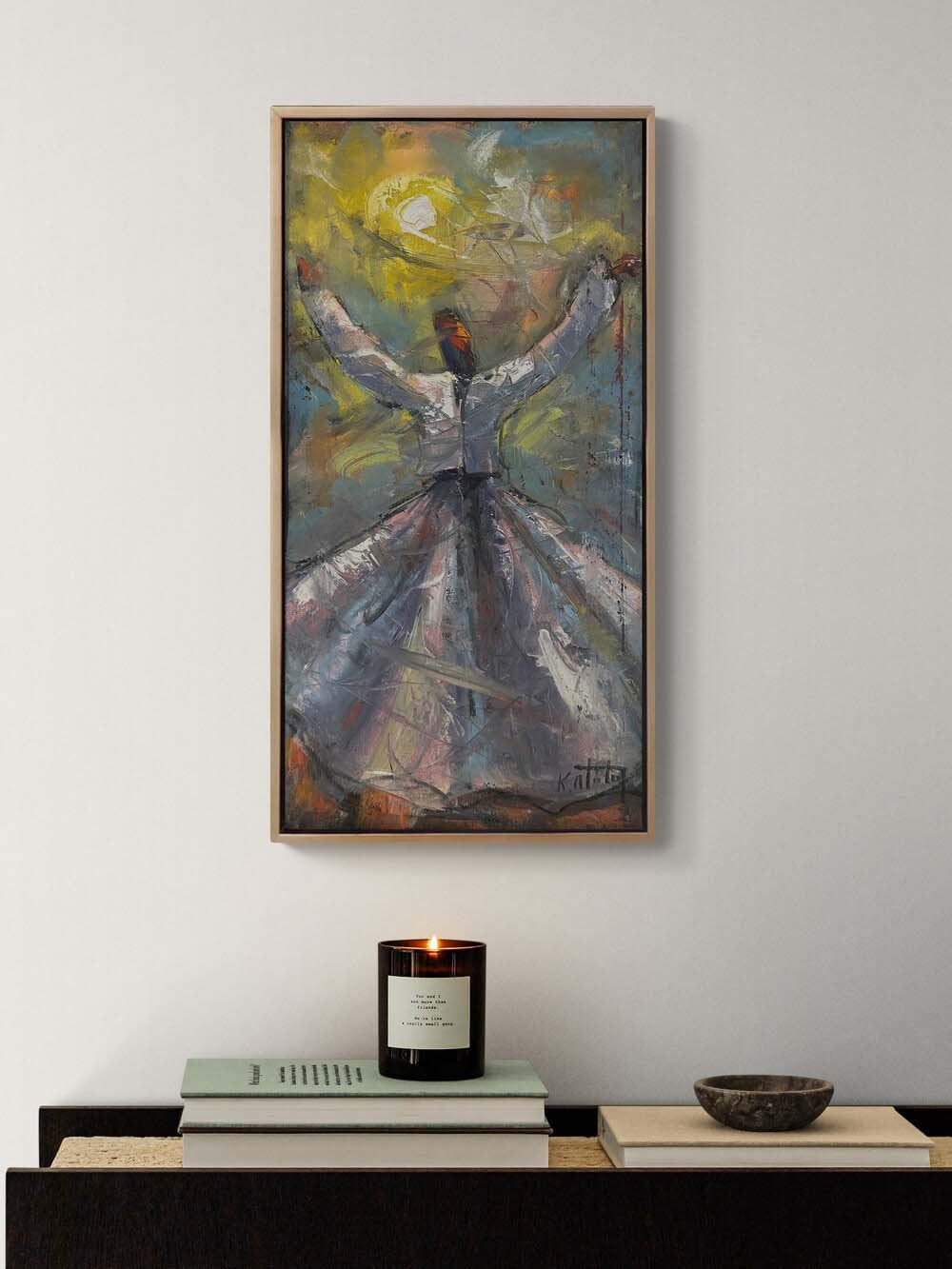 İçimdeki Semâ Yağlı Boya Tablosu