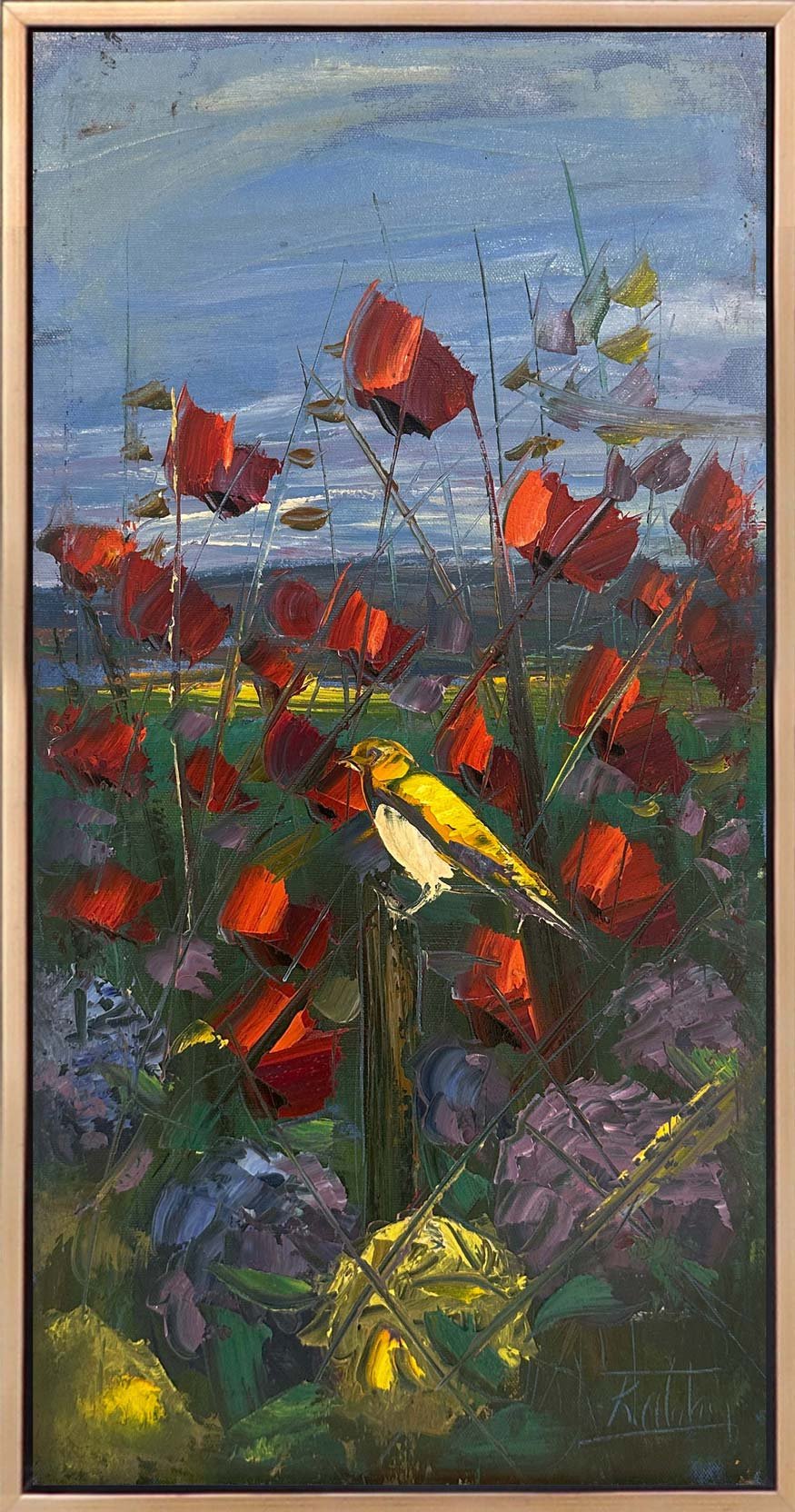 Bahçede Umut Yağlı Boya Tablosu