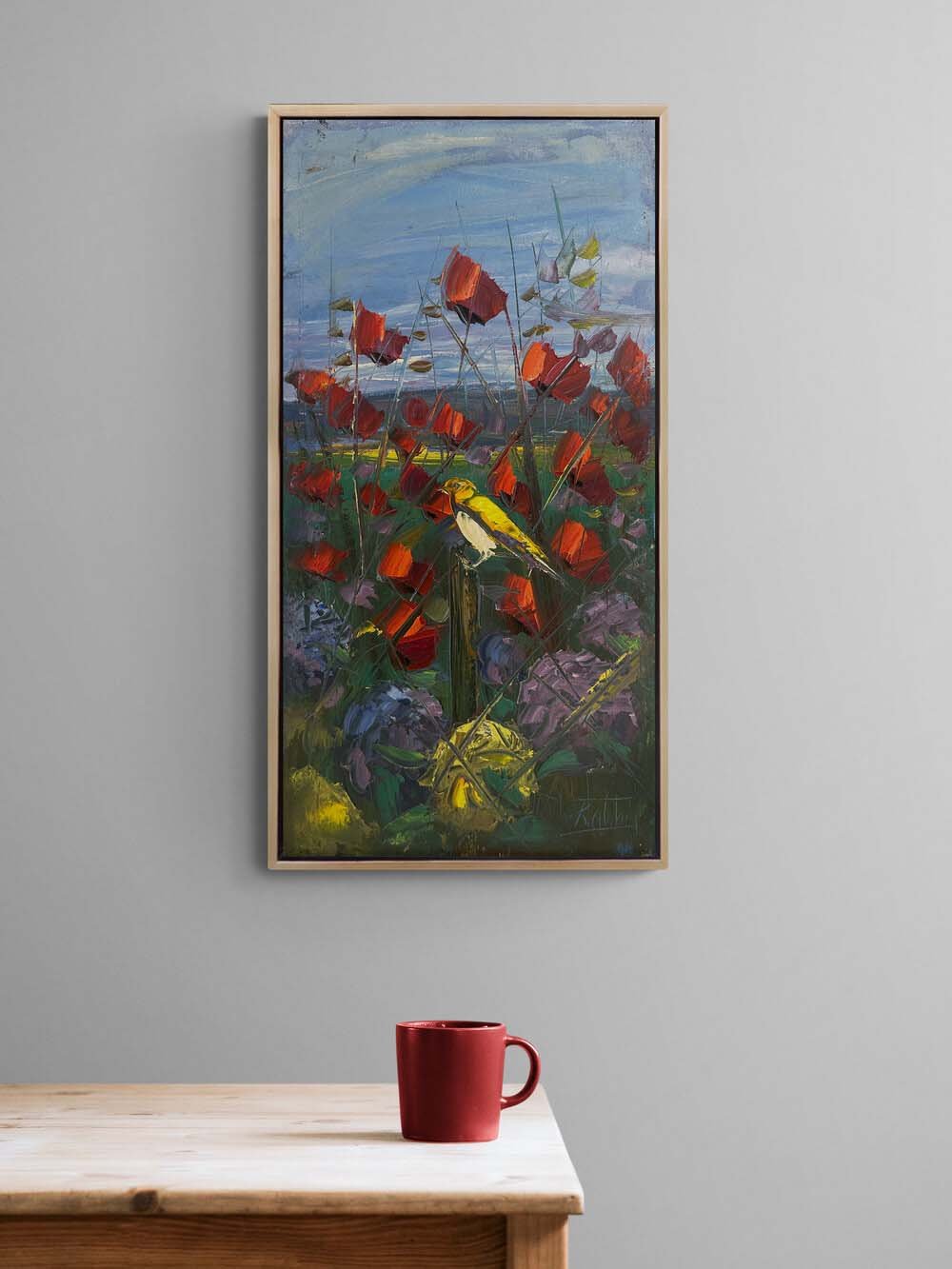 Bahçede Umut Yağlı Boya Tablosu