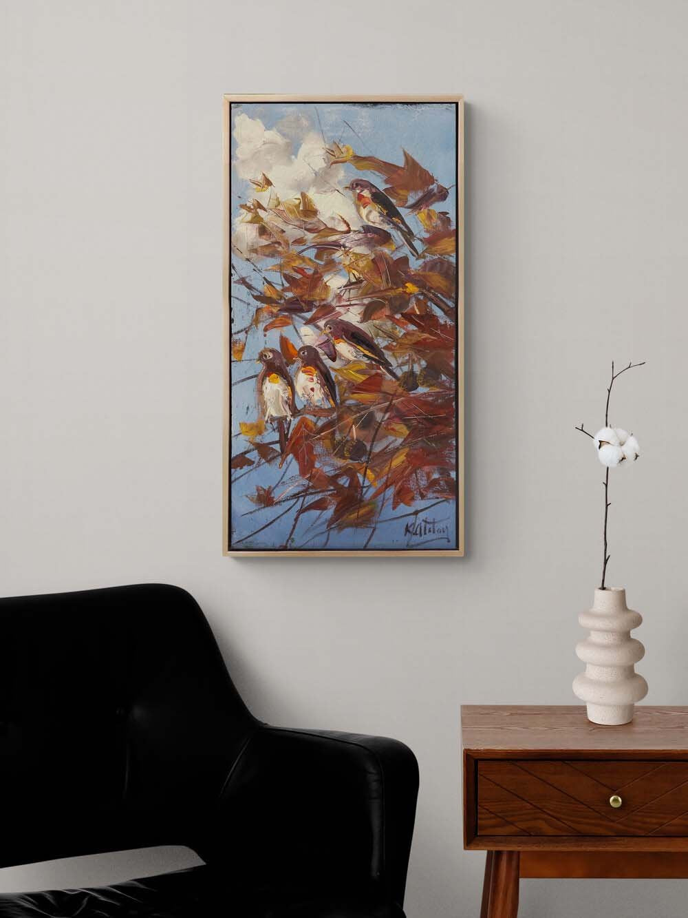 Gölgedeki Kanatlar Yağlı Boya Tablosu