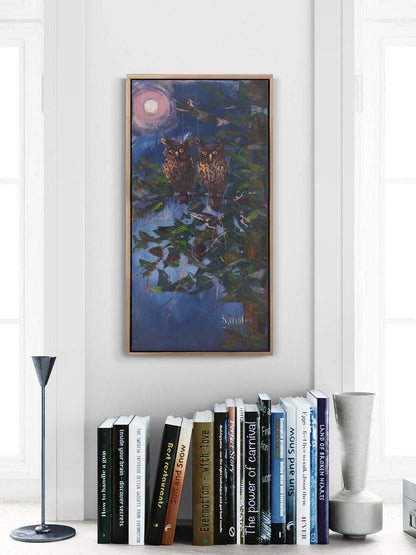 Gece Baykuşlar Yağlı Boya Tablosu