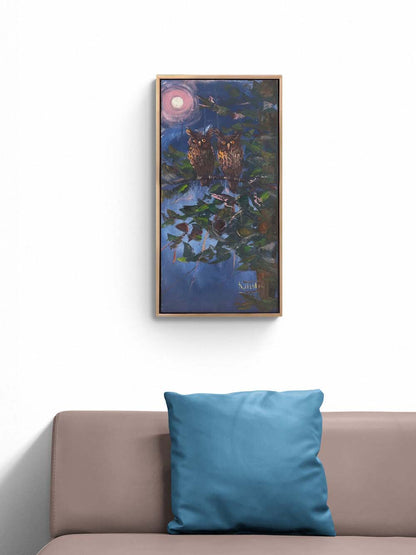 Gece Baykuşlar Yağlı Boya Tablosu
