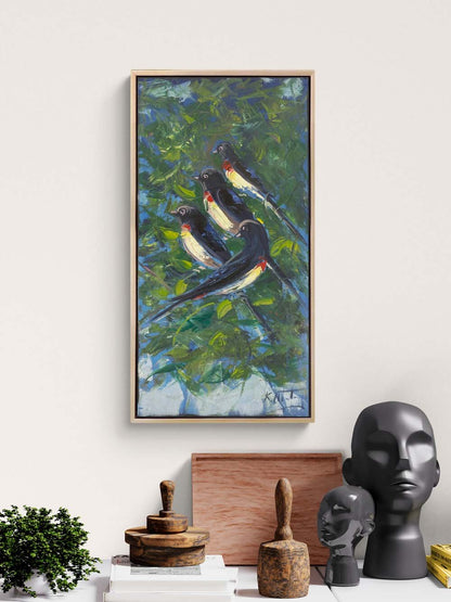 Yeşilliklerde Kanatlar Yağlı Boya Tablosu