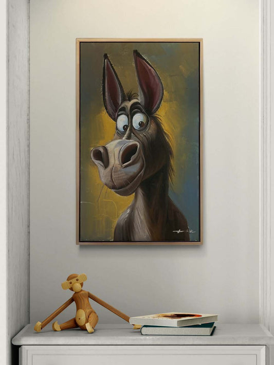 Arkadaşım Eşek Yağlı Boya Tablosu