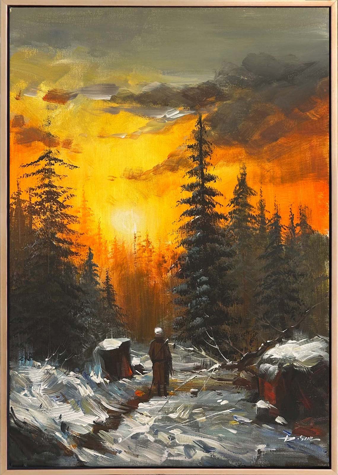 Kar Altında Çamlar Yağlı Boya Tablosu