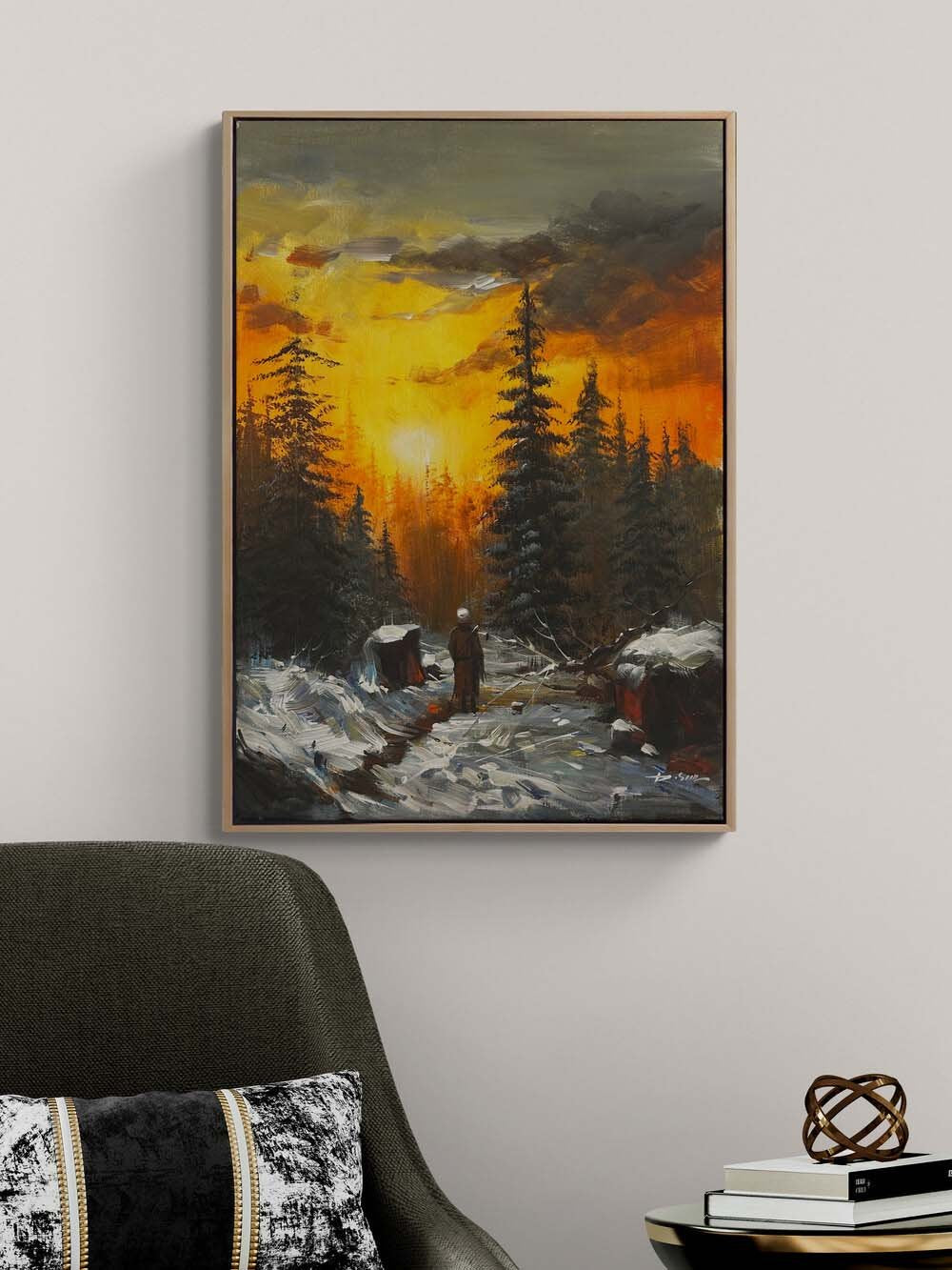 Kar Altında Çamlar Yağlı Boya Tablosu