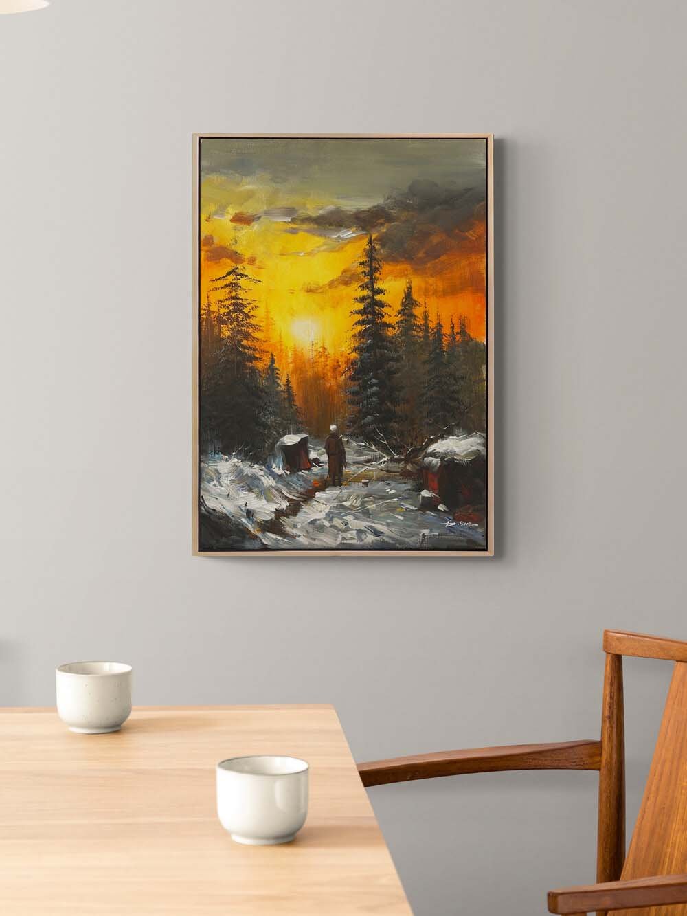 Kar Altında Çamlar Yağlı Boya Tablosu