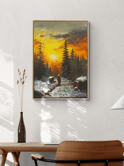 Kar Altında Çamlar Yağlı Boya Tablosu