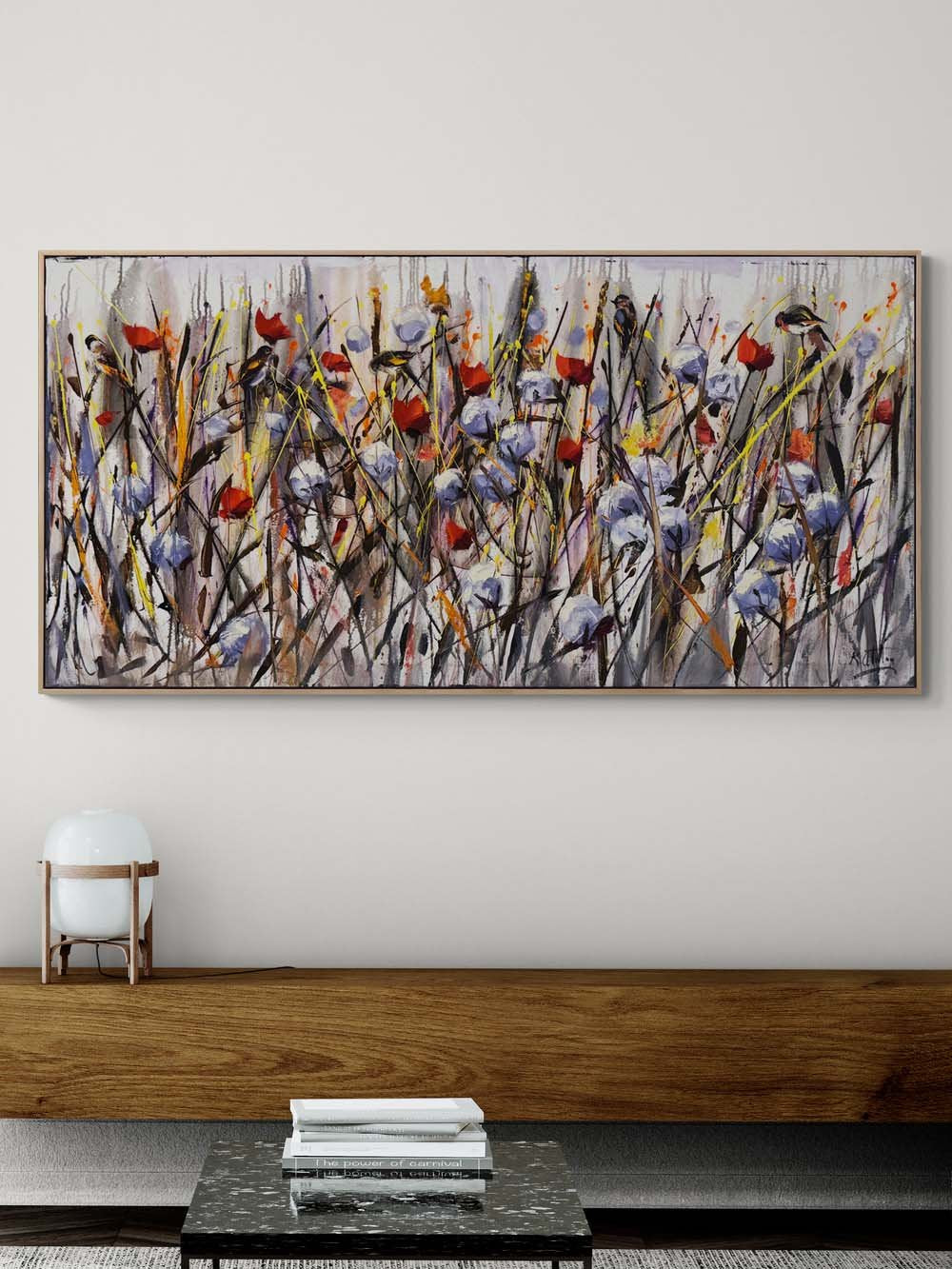 Güneş Altında Çiçekler Yağlı Boya Tablosu