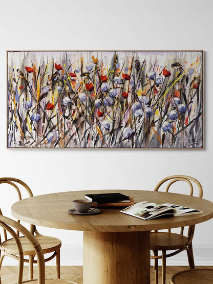 Güneş Altında Çiçekler Yağlı Boya Tablosu