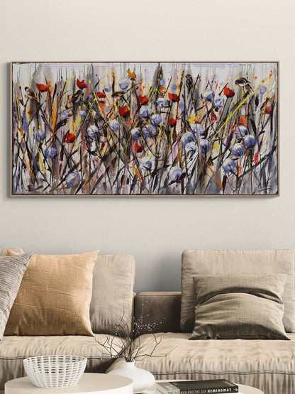 Güneş Altında Çiçekler Yağlı Boya Tablosu