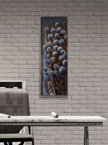 Pamuk Çiçekleri Altında Yağlı Boya Tablosu