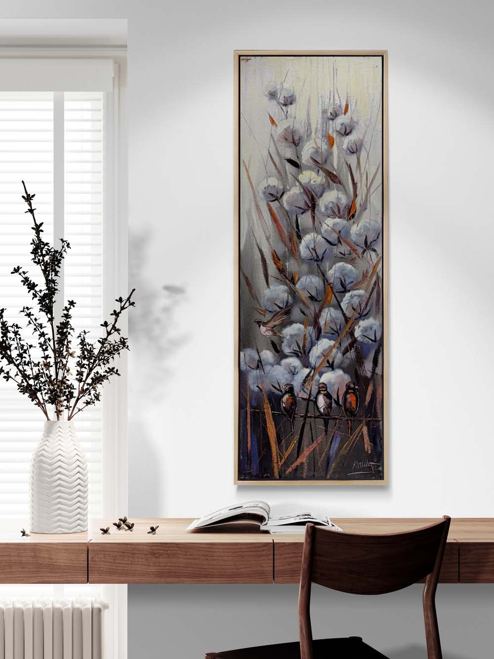 Gökyüzüyle Buluşan Tarla Yağlı Boya Tablosu