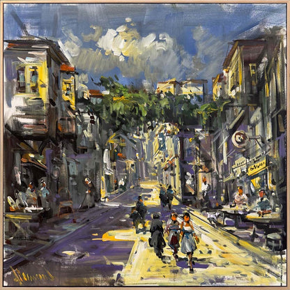 Kaldırım Hikâyeleri Yağlı Boya Tablosu