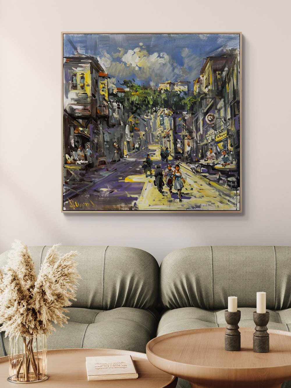 Kaldırım Hikâyeleri Yağlı Boya Tablosu