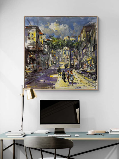 Kaldırım Hikâyeleri Yağlı Boya Tablosu